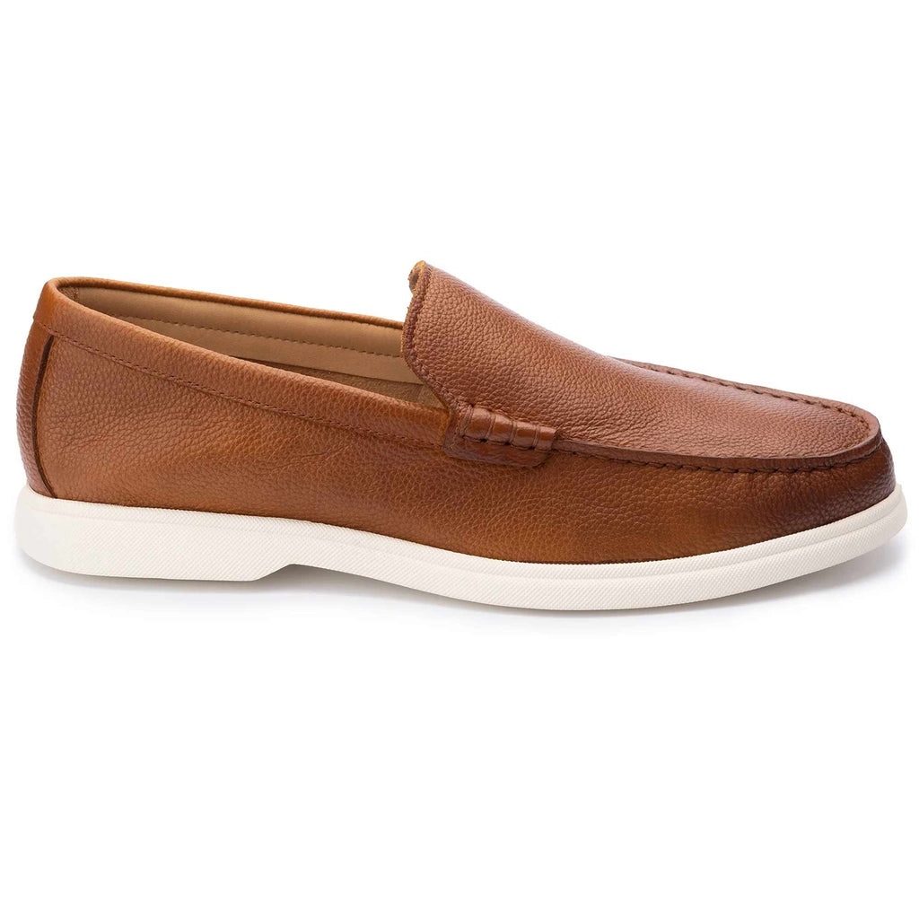 John White Ethan Plain Tumbled Grain Loafer - Tan