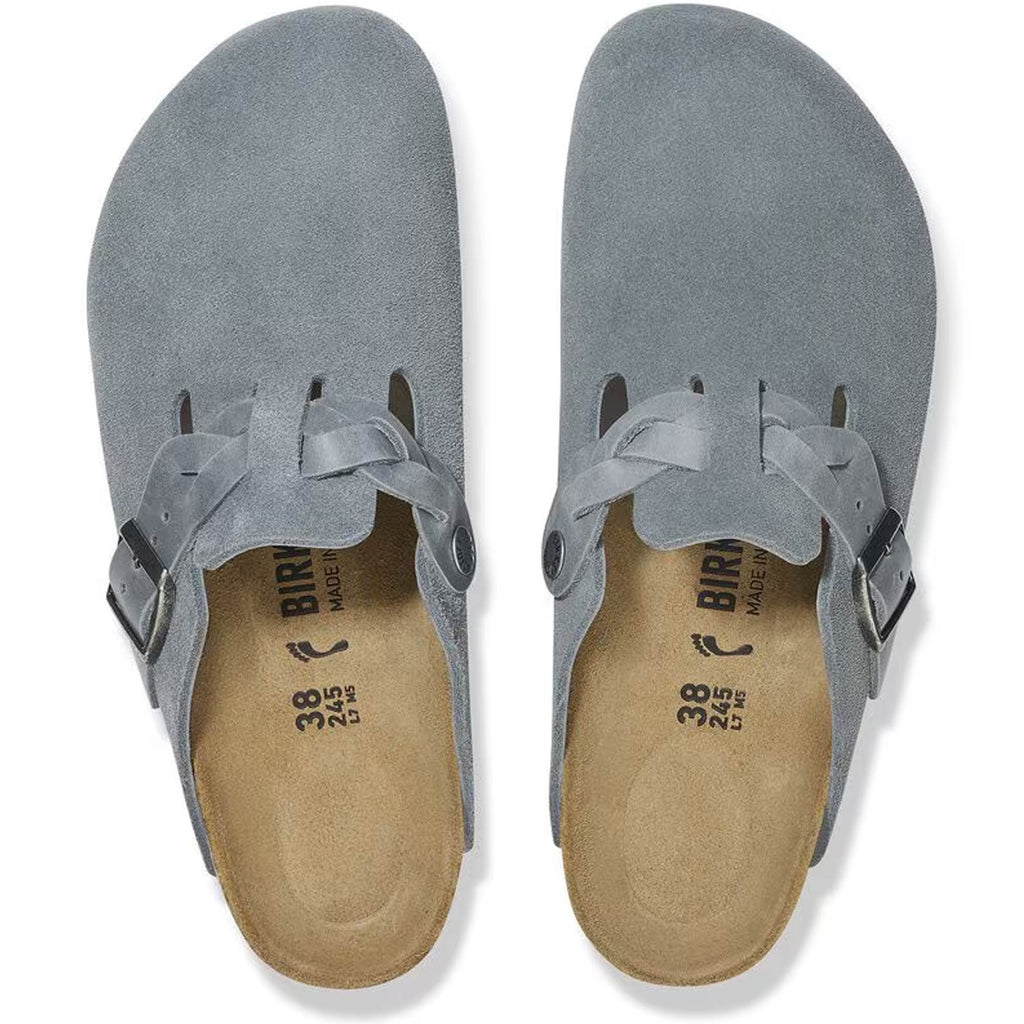 Boston Braided Suede Leather - Basalt Gray