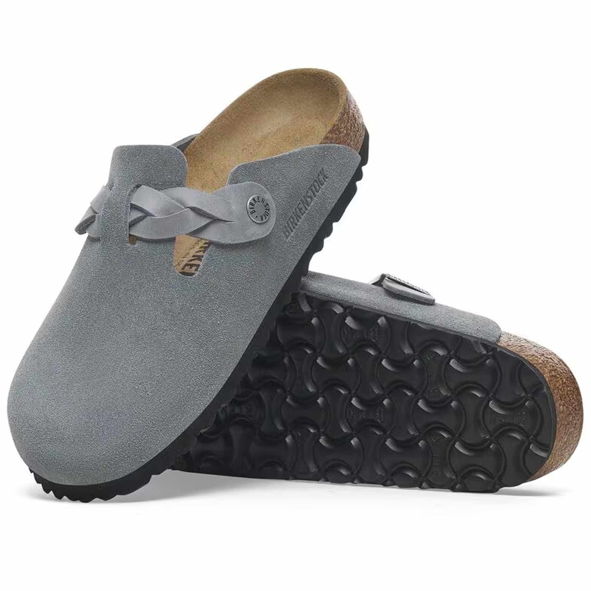 Boston Braided Suede Leather - Basalt Gray