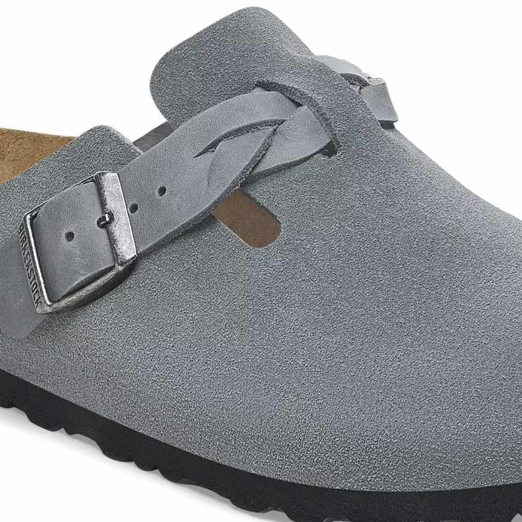 Boston Braided Suede Leather - Basalt Gray