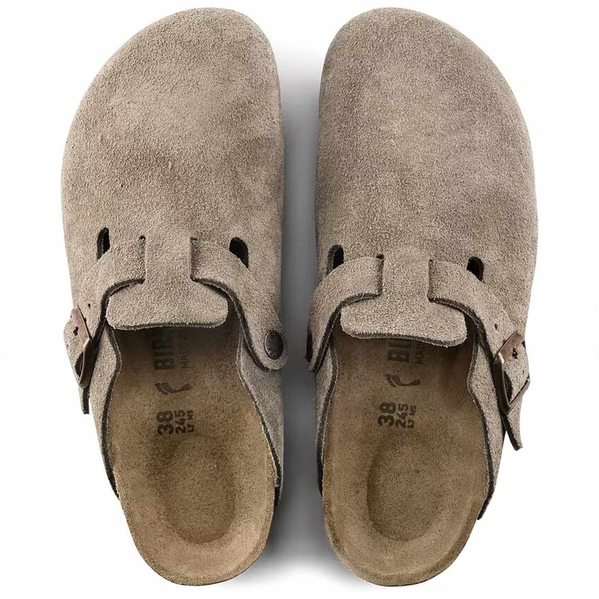 Birkenstock Boston Suede Leather - Taupe – Stuarts London