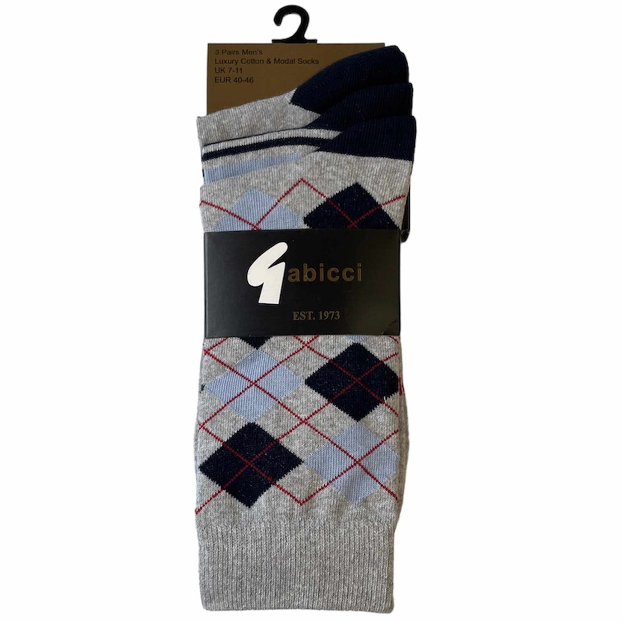 Gabicci Vintage 3 Pack Socks - Grey