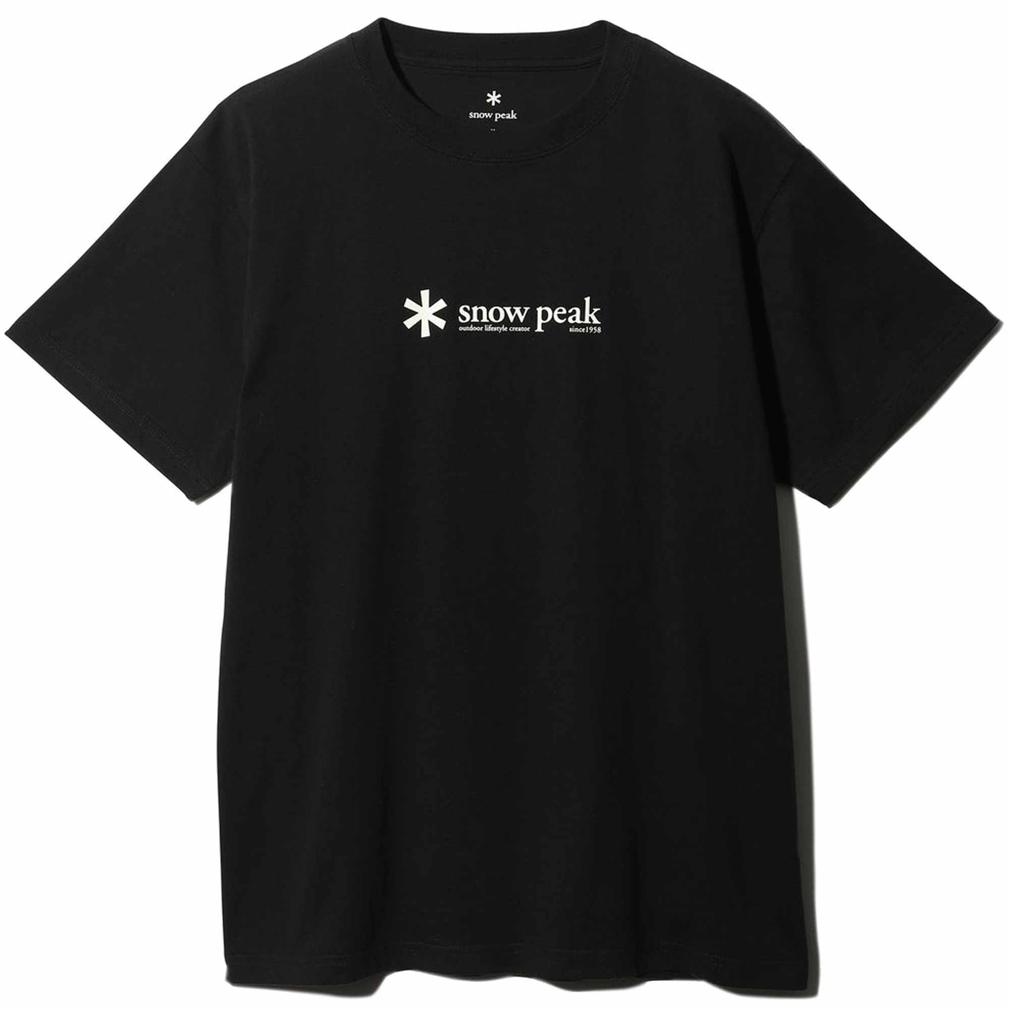 Snow Peak Soft Cotton Logo Short Sleeve T-Shirt - Black