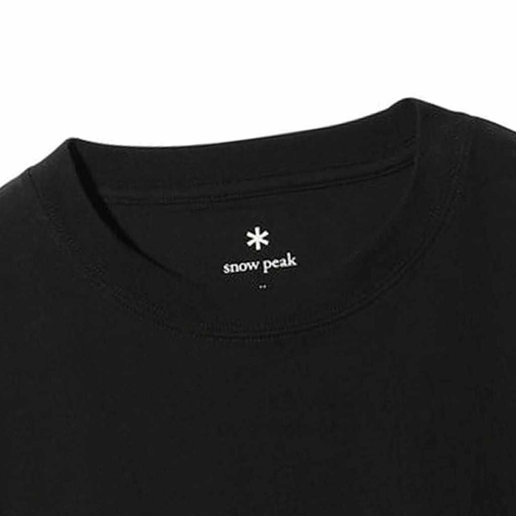 Snow Peak Soft Cotton Logo Short Sleeve T-Shirt - Black