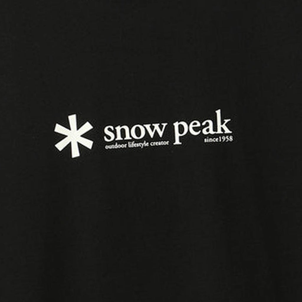 Snow Peak Soft Cotton Logo Short Sleeve T-Shirt - Black