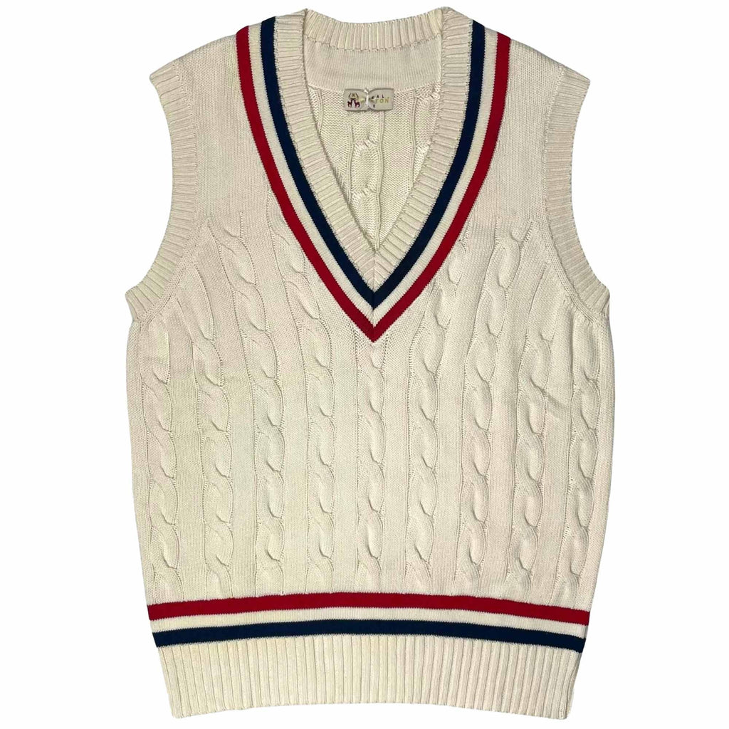 British NRW Cricket Vest - Off White
