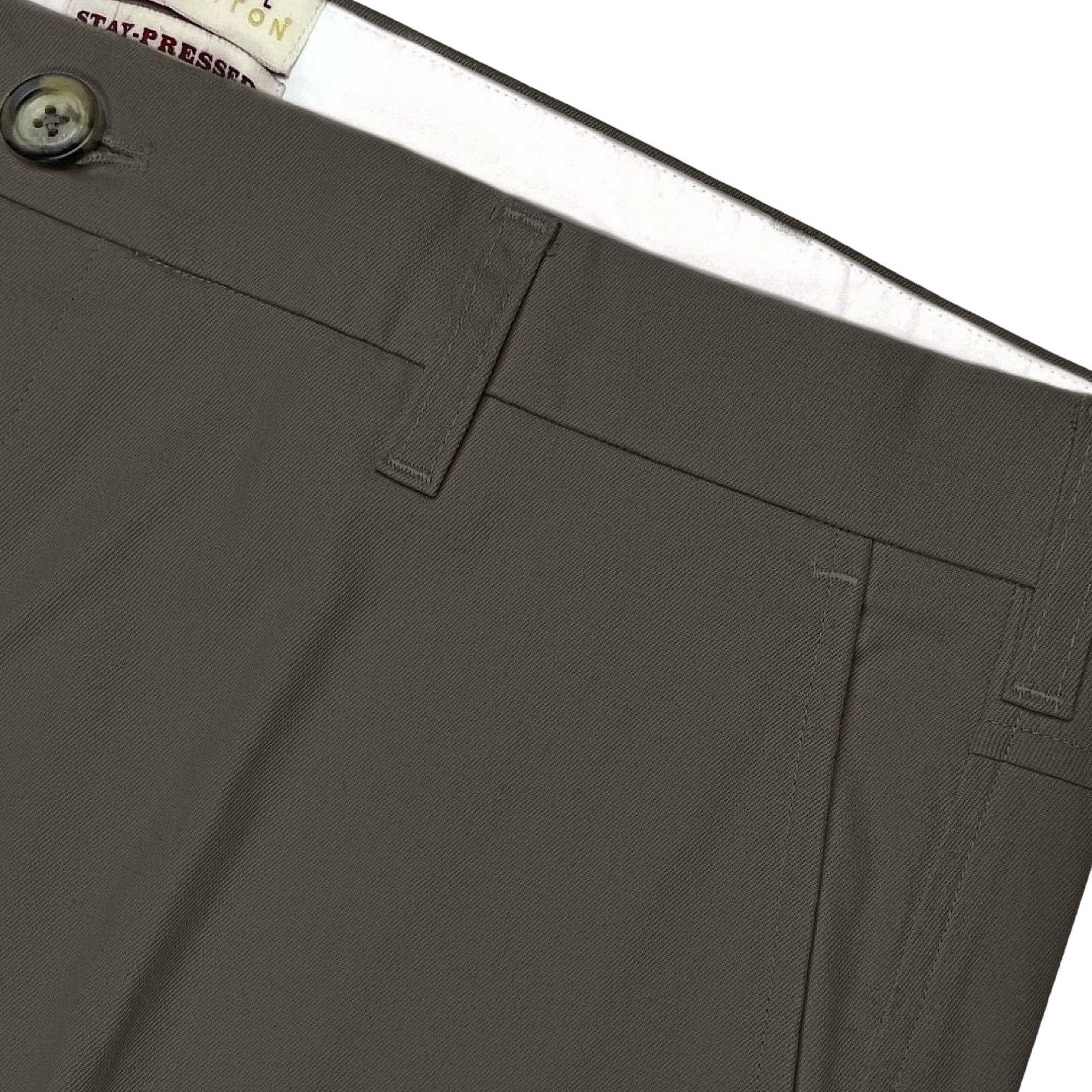 Real Hoxton Stay-Pressed Trousers - Pebble