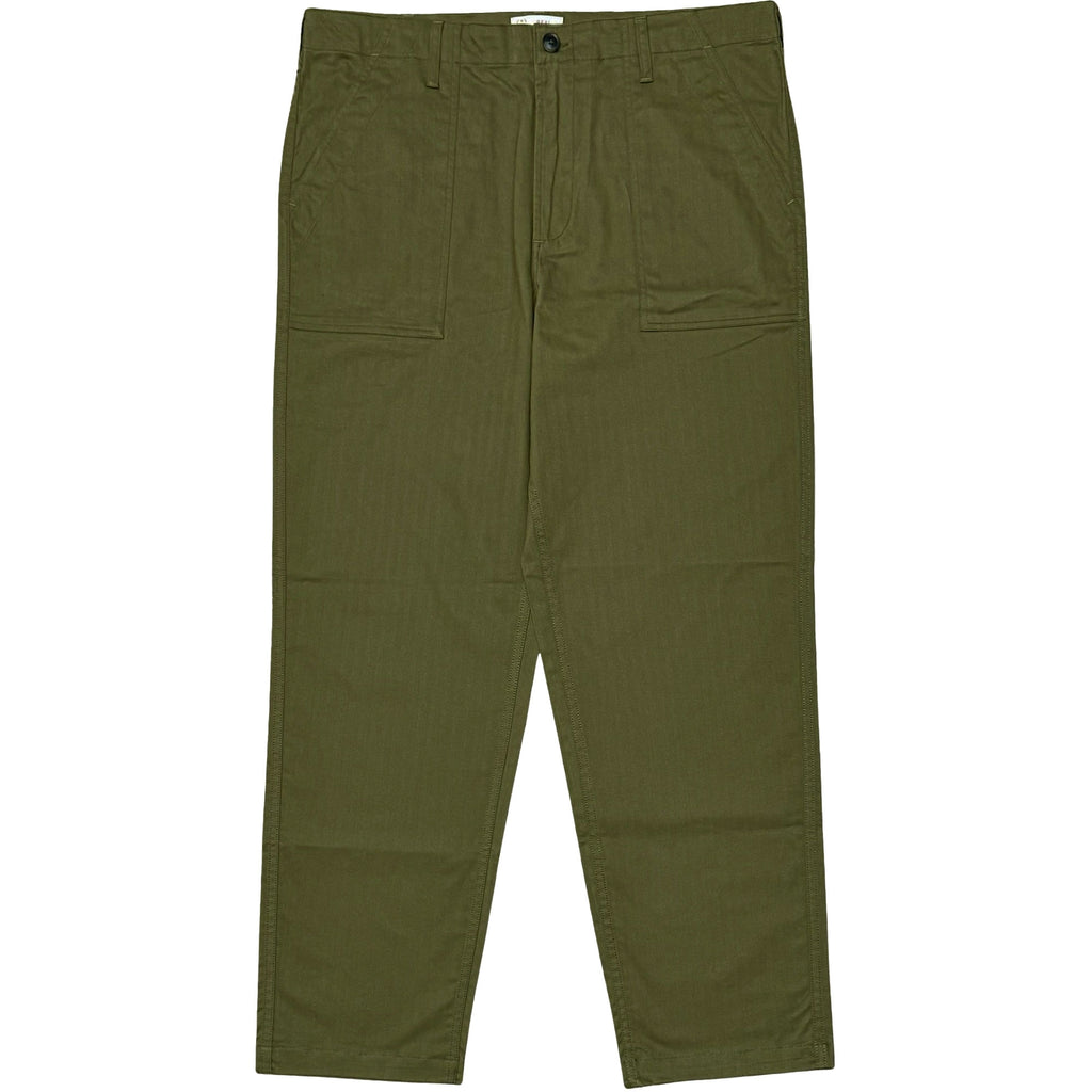 Real Hoxton Herringbone Fatigue Pants - Jungle Green