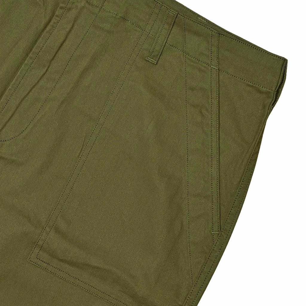 Real Hoxton Herringbone Fatigue Pants - Jungle Green