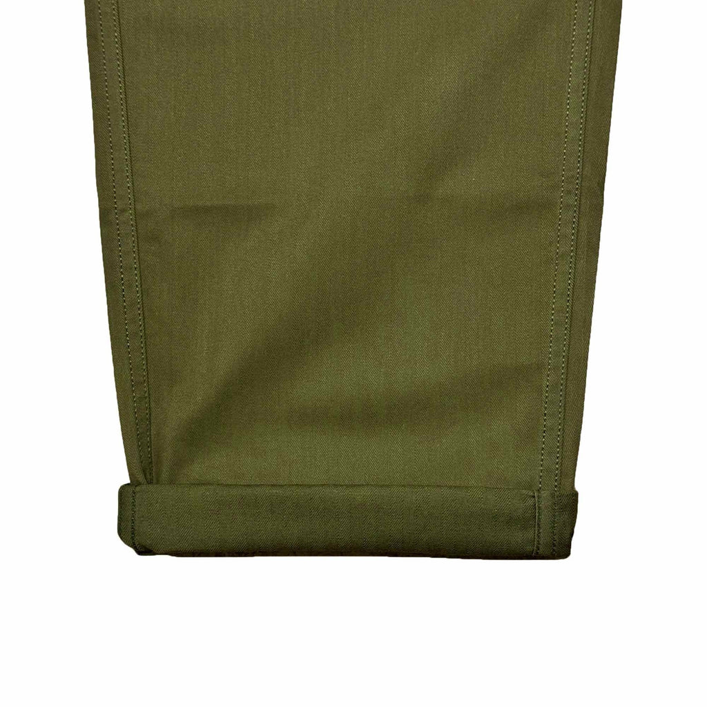 Real Hoxton Herringbone Fatigue Pants - Jungle Green