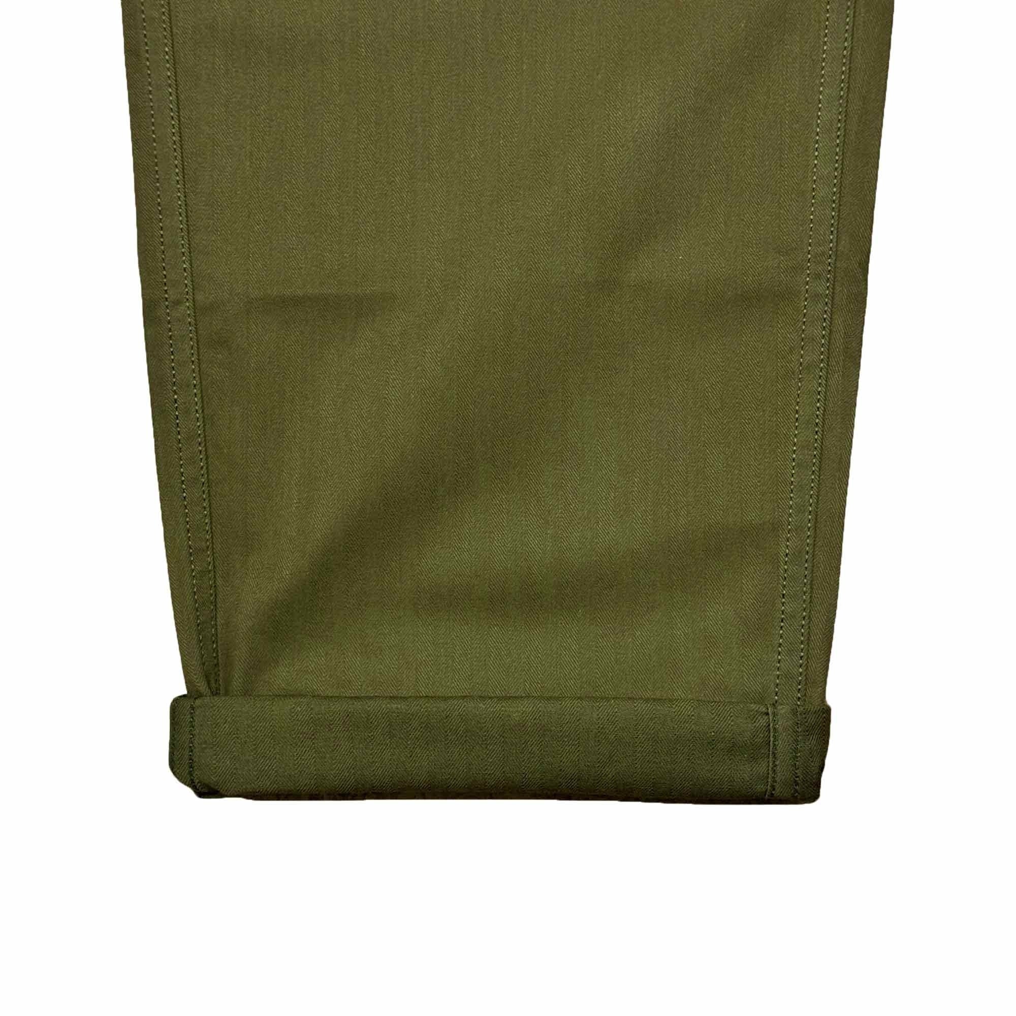 Real Hoxton Herringbone Fatigue Pants - Jungle Green