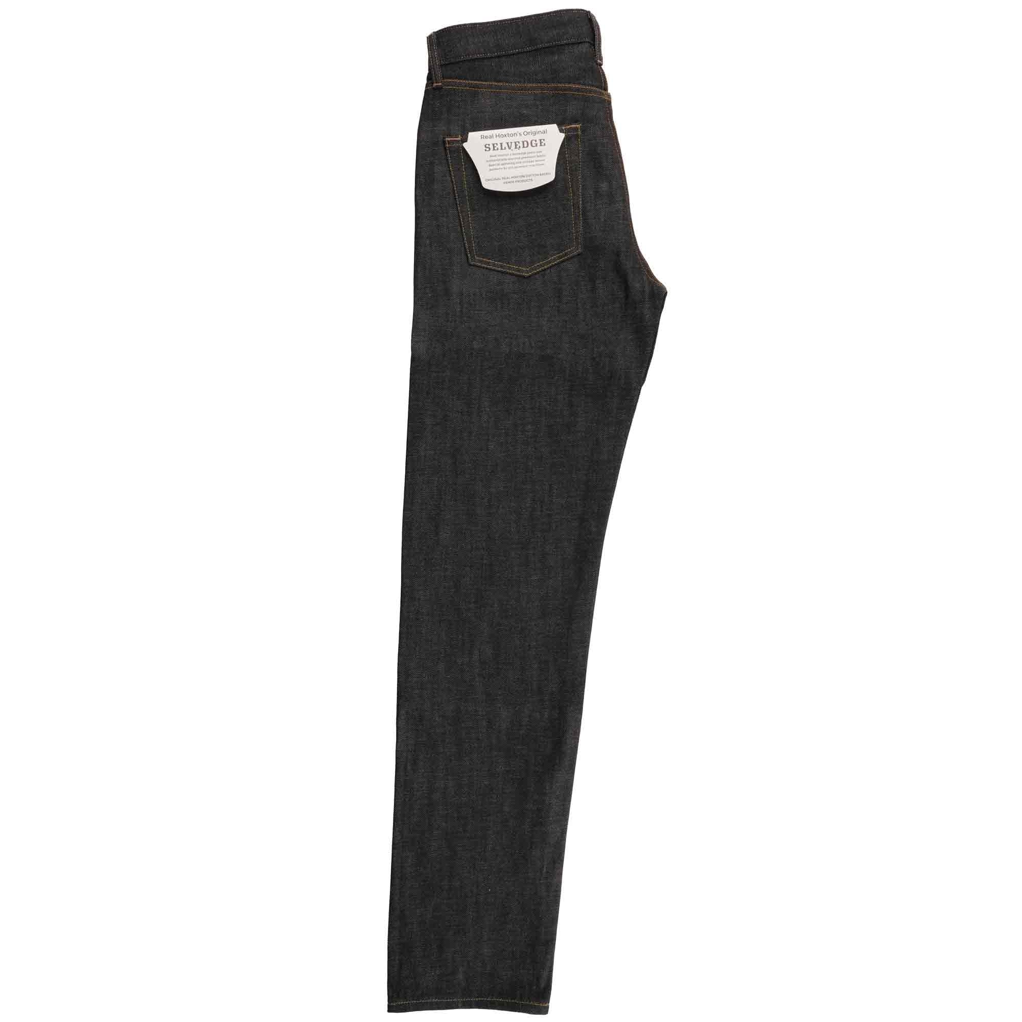 Real Hoxton 13 Oz Selvedge Denim Jeans - Black