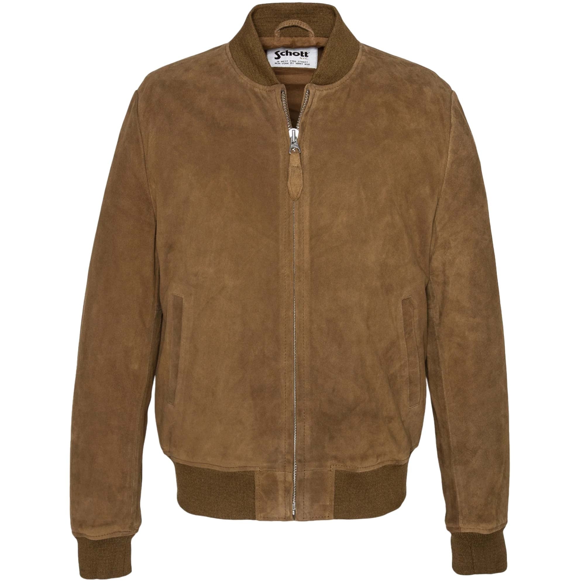 Schott NYC Suede Bomber Jacket - Rust – Stuarts London Schott NYC Suede Bomber Jacket - Rust – Stuarts London