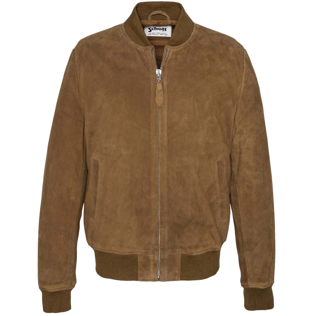 Suede Bomber Jacket - Rust