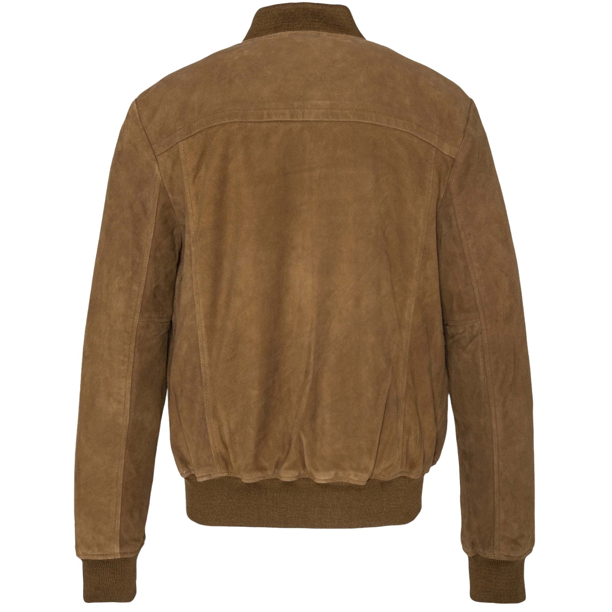 Suede Bomber Jacket - Rust