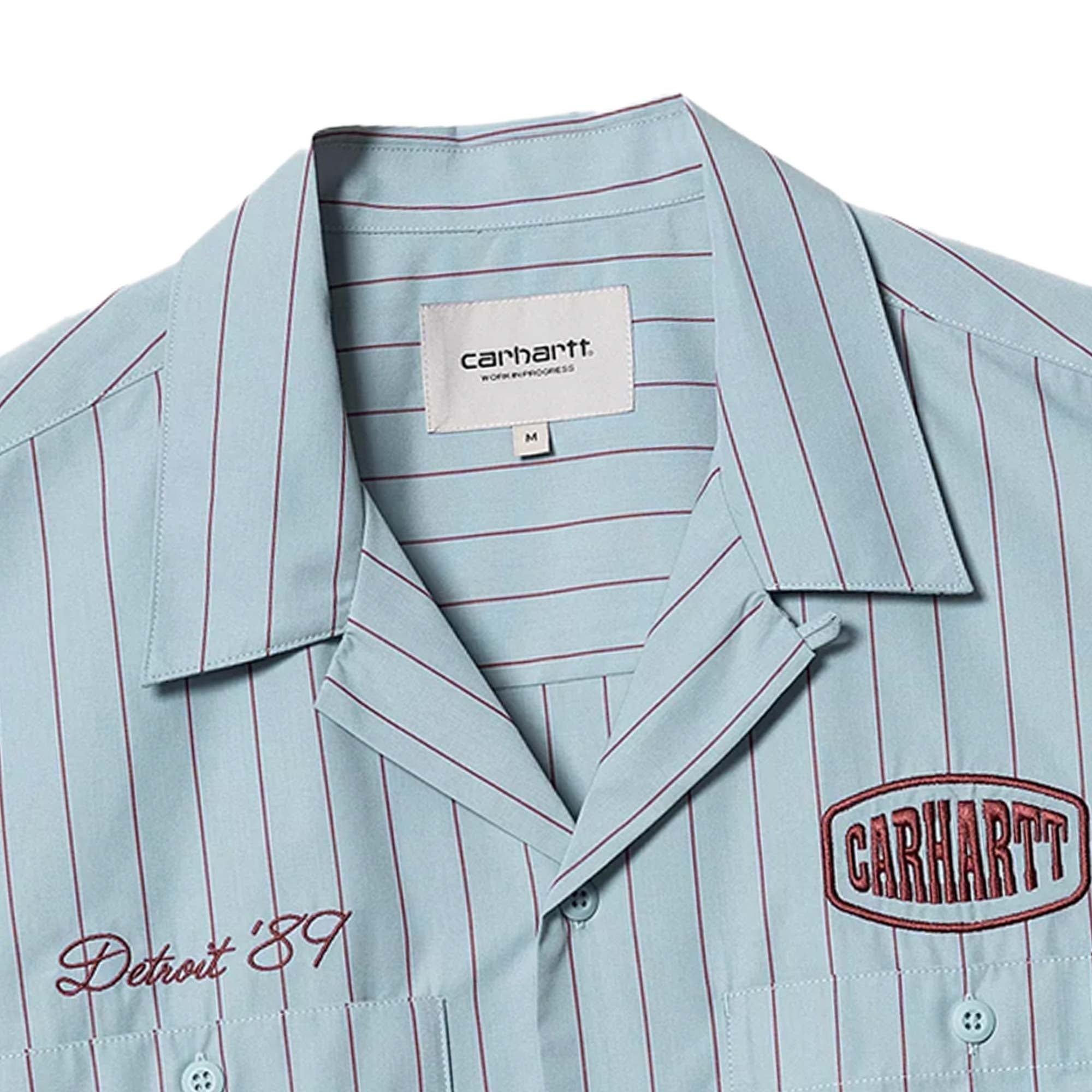 Carhartt WIP Short Sleeve Hendry Shirt - Frosted Blue