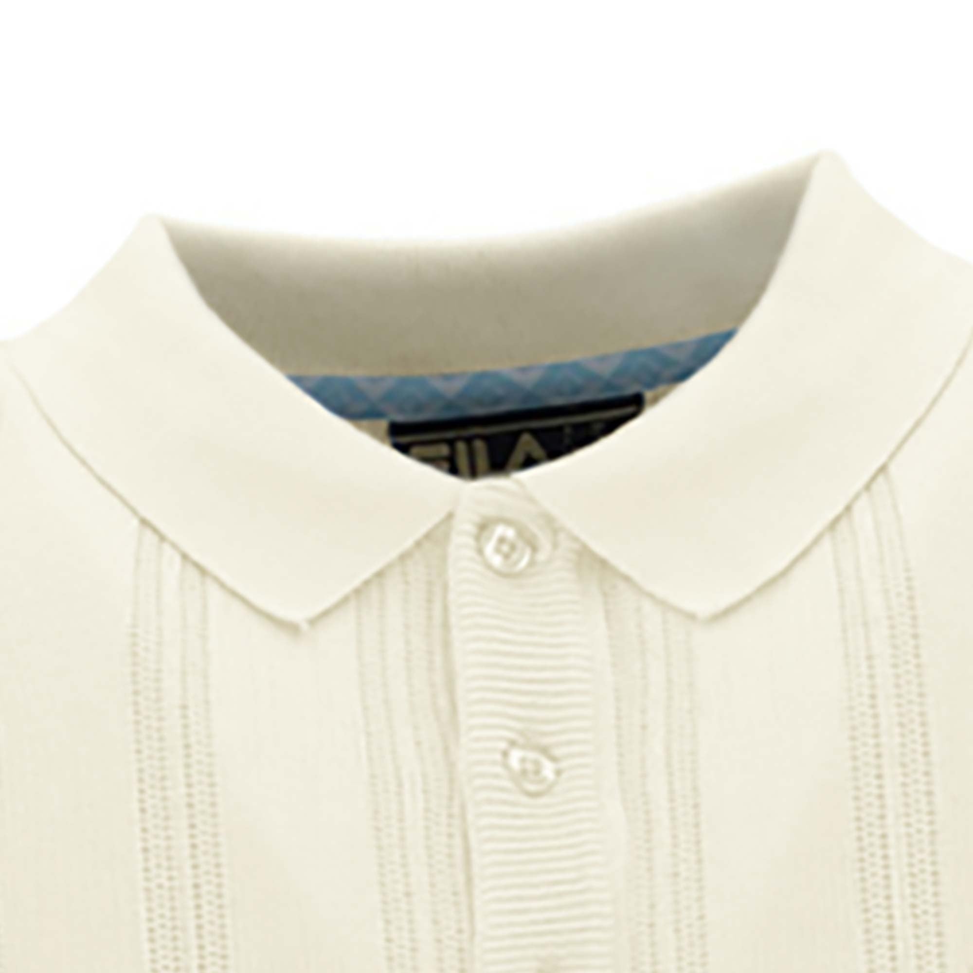 Fila Vintage Gold Kennedy Knit Polo Shirt - Egret