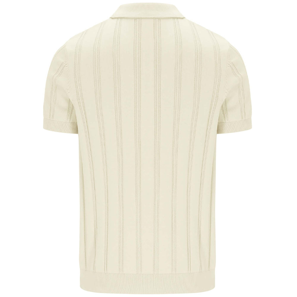 Fila Vintage Gold Kennedy Knit Polo Shirt - Egret
