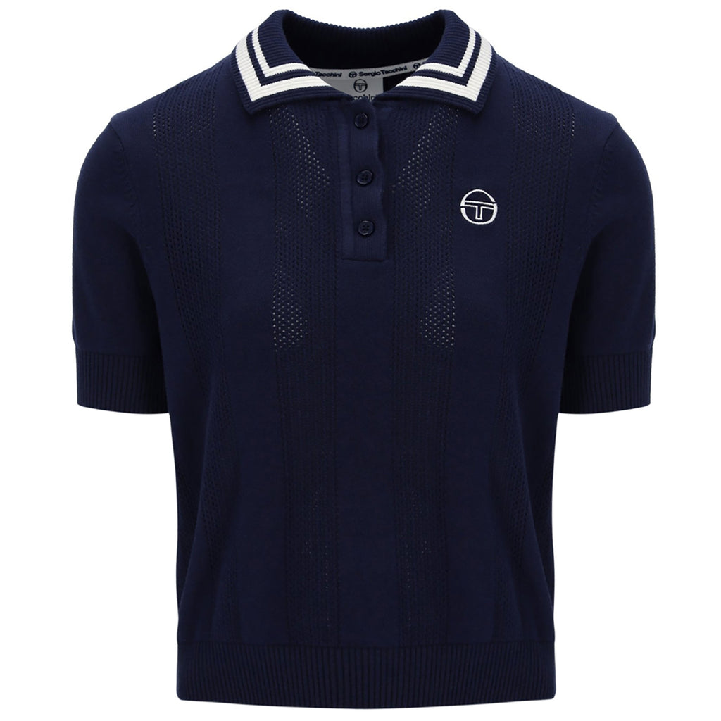 Sergio Tacchini Women's Reggi Knitted Polo Shirt - Maritime Blue
