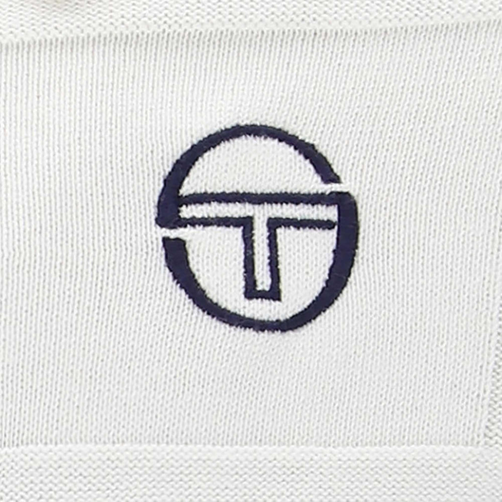 Sergio Tacchini Lorenzo 1/4 Zip Knit Polo Shirt - Gardenia