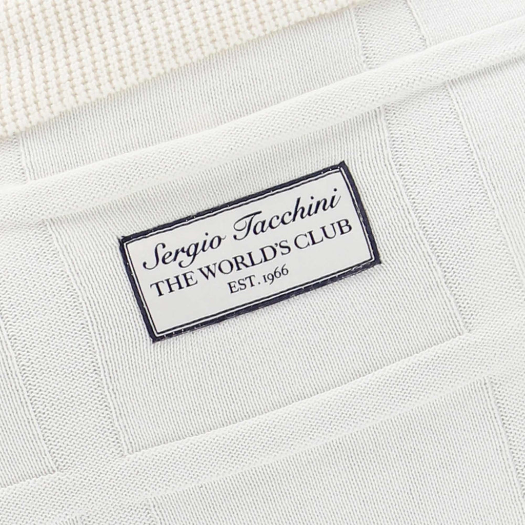 Sergio Tacchini Lorenzo 1/4 Zip Knit Polo Shirt - Gardenia