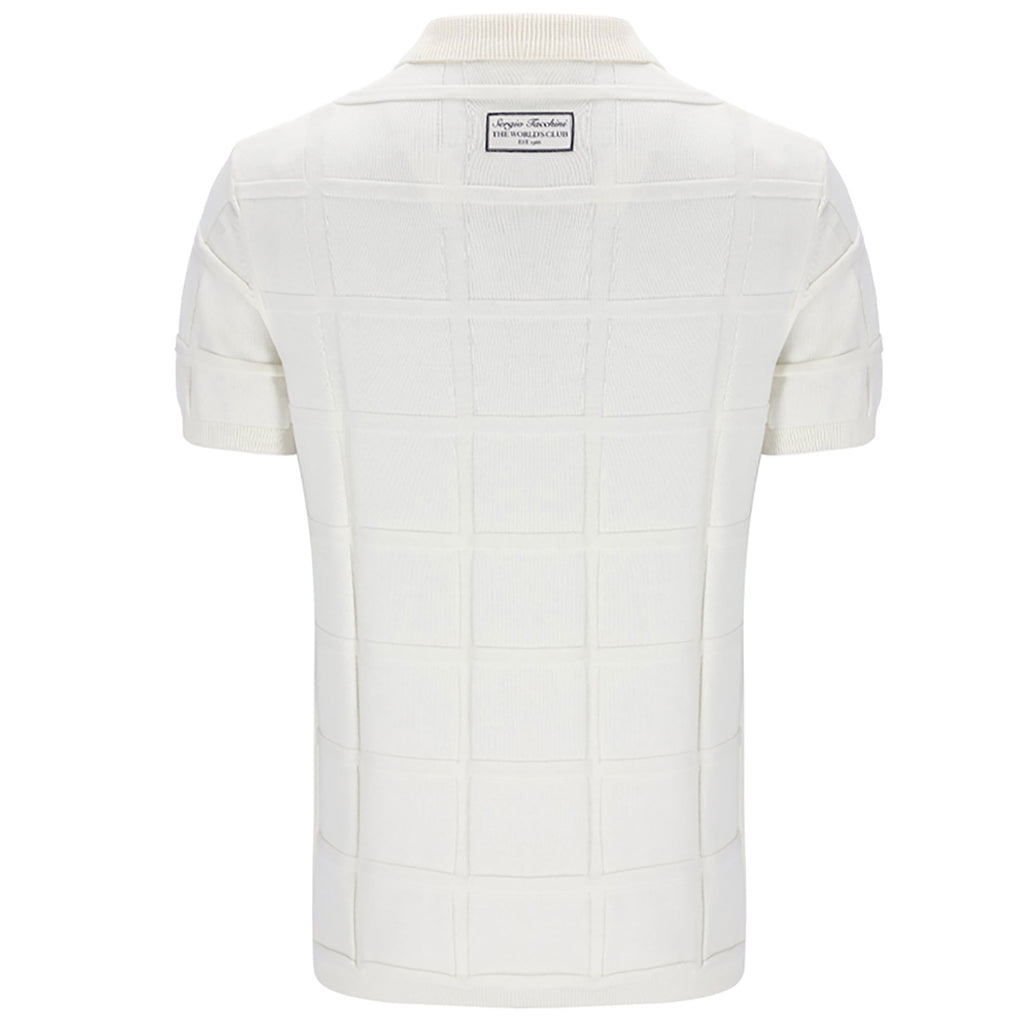 Sergio Tacchini Lorenzo 1/4 Zip Knit Polo Shirt - Gardenia