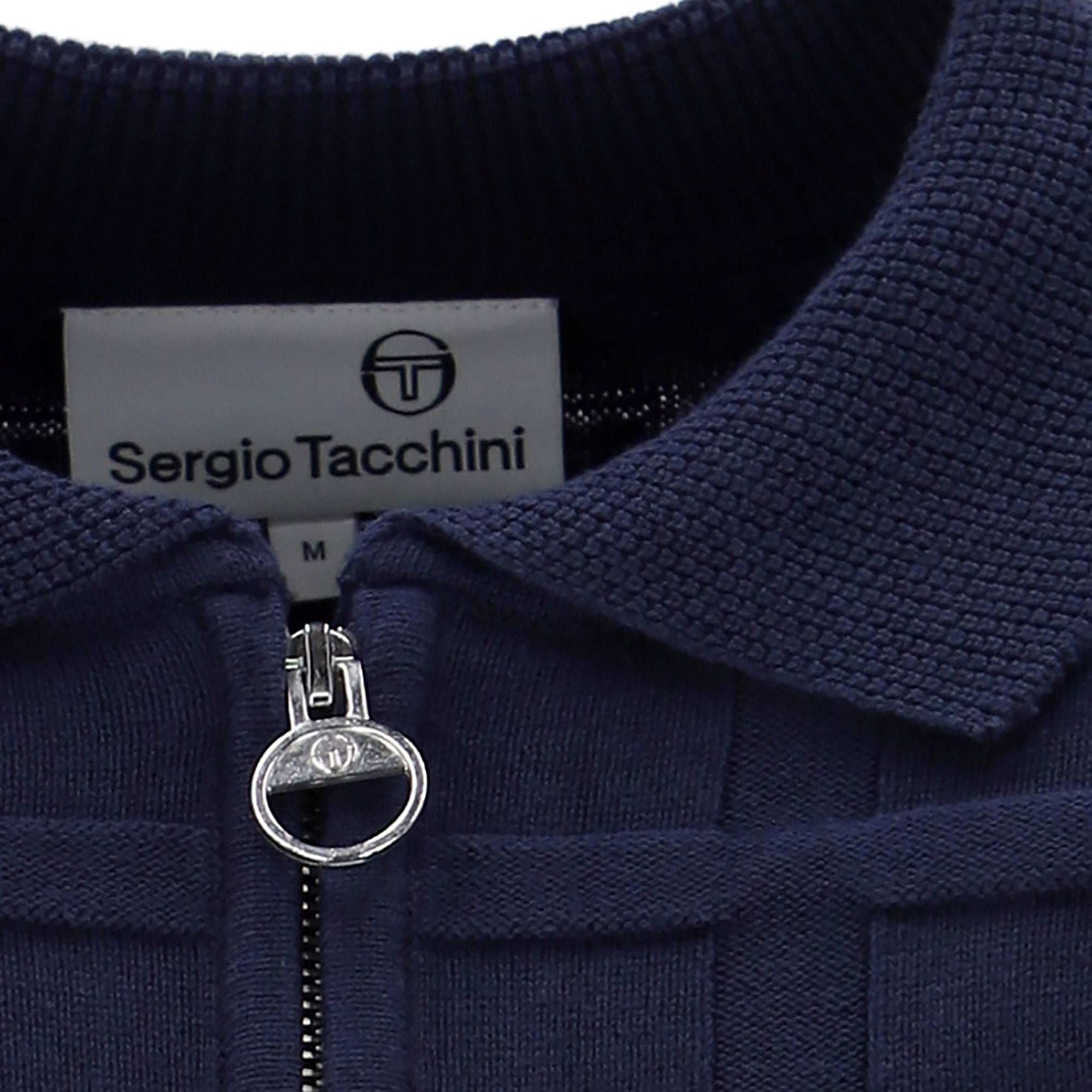 Sergio Tacchini Lorenzo 1/4 Zip Knit Polo Shirt - Maritime Blue