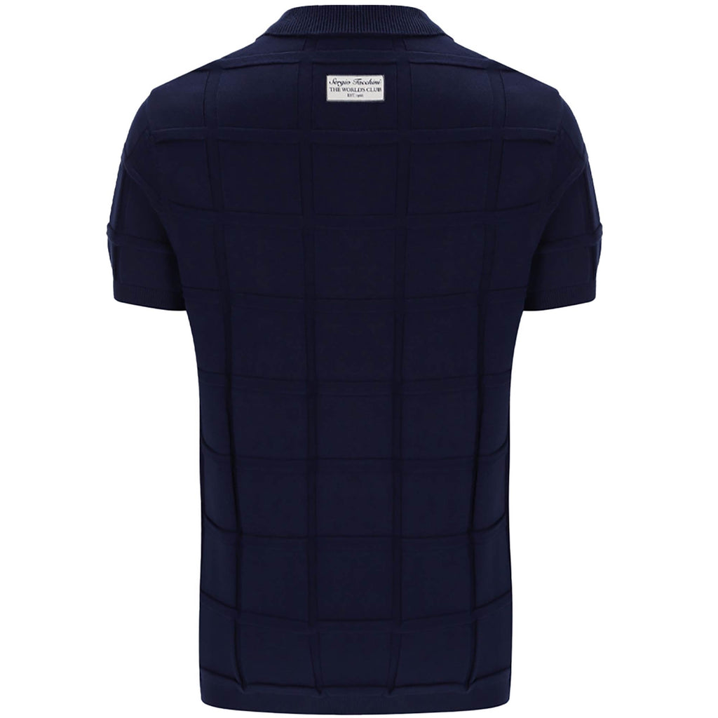 Sergio Tacchini Lorenzo 1/4 Zip Knit Polo Shirt - Maritime Blue