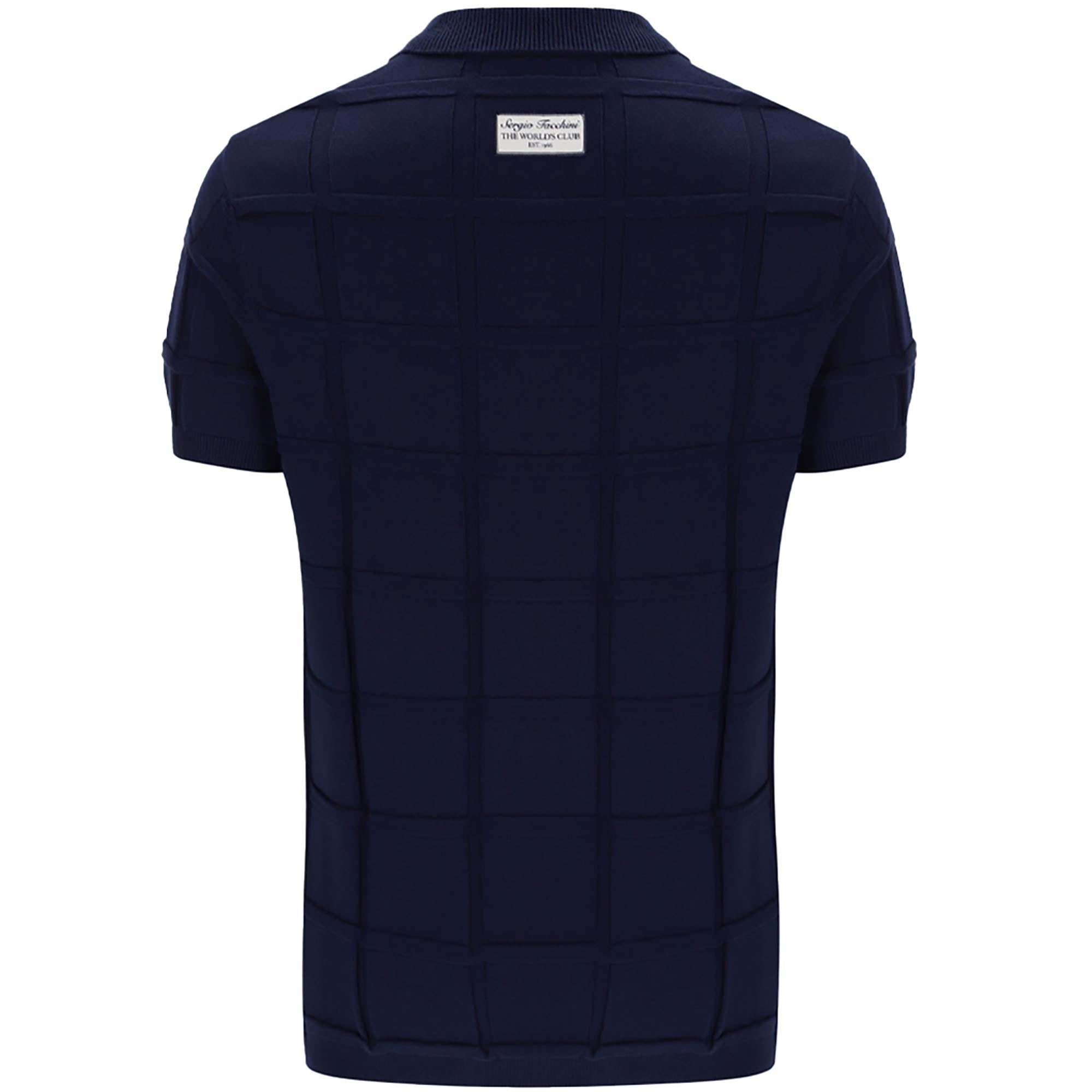 Sergio Tacchini Lorenzo 1/4 Zip Knit Polo Shirt - Maritime Blue