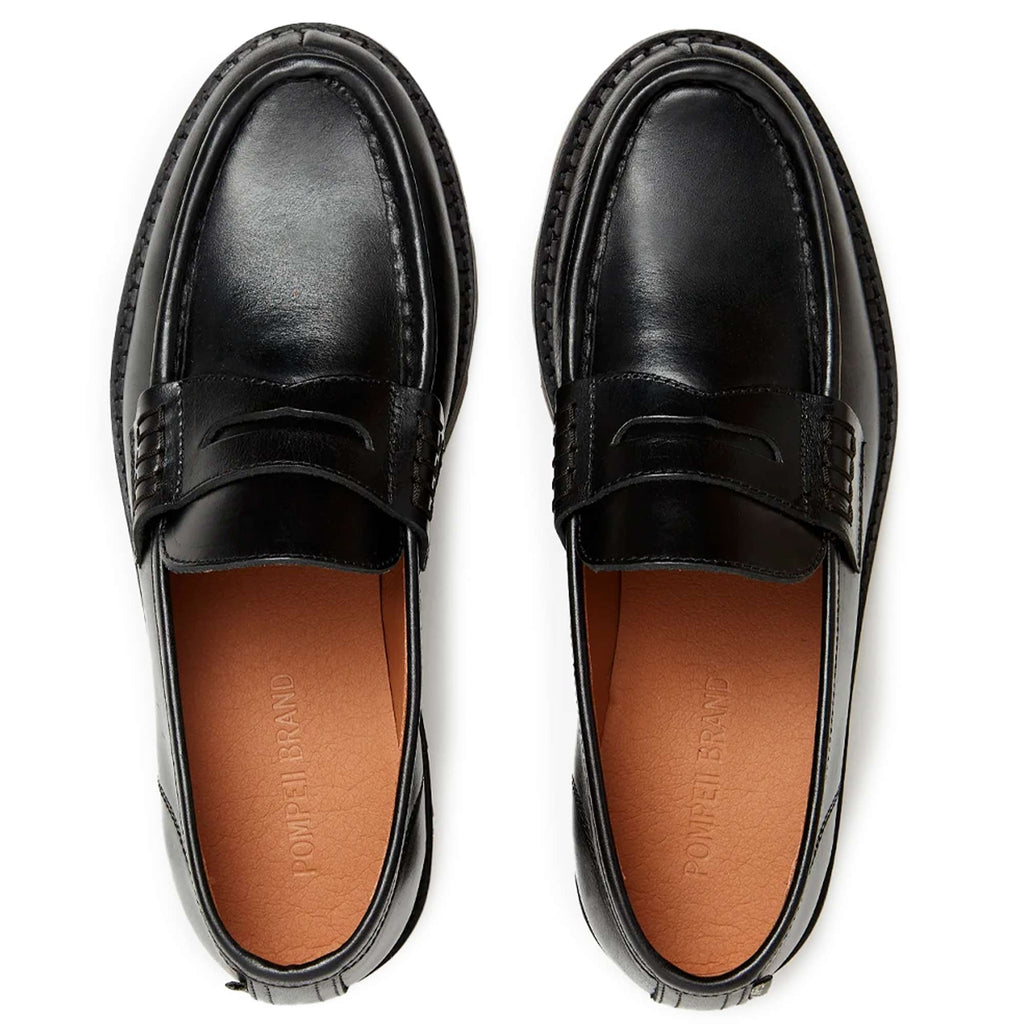 Pompeii Modena Leather Loafers - Black