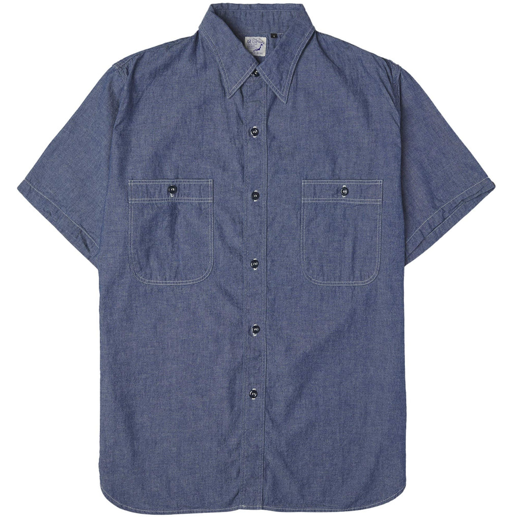 OrSlow Chambray Work Shirt - Blue