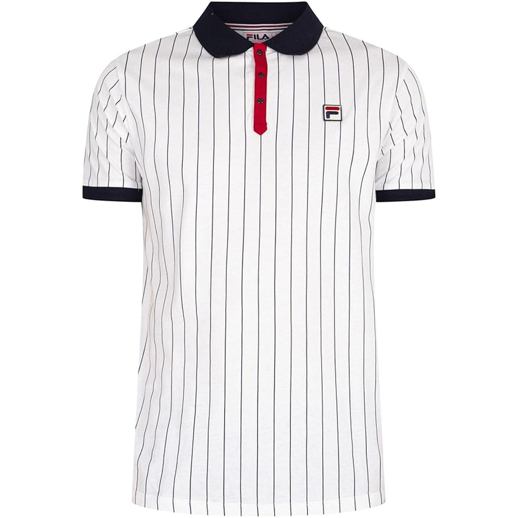 BB1 Classic Vintage Striped Polo Shirt - White