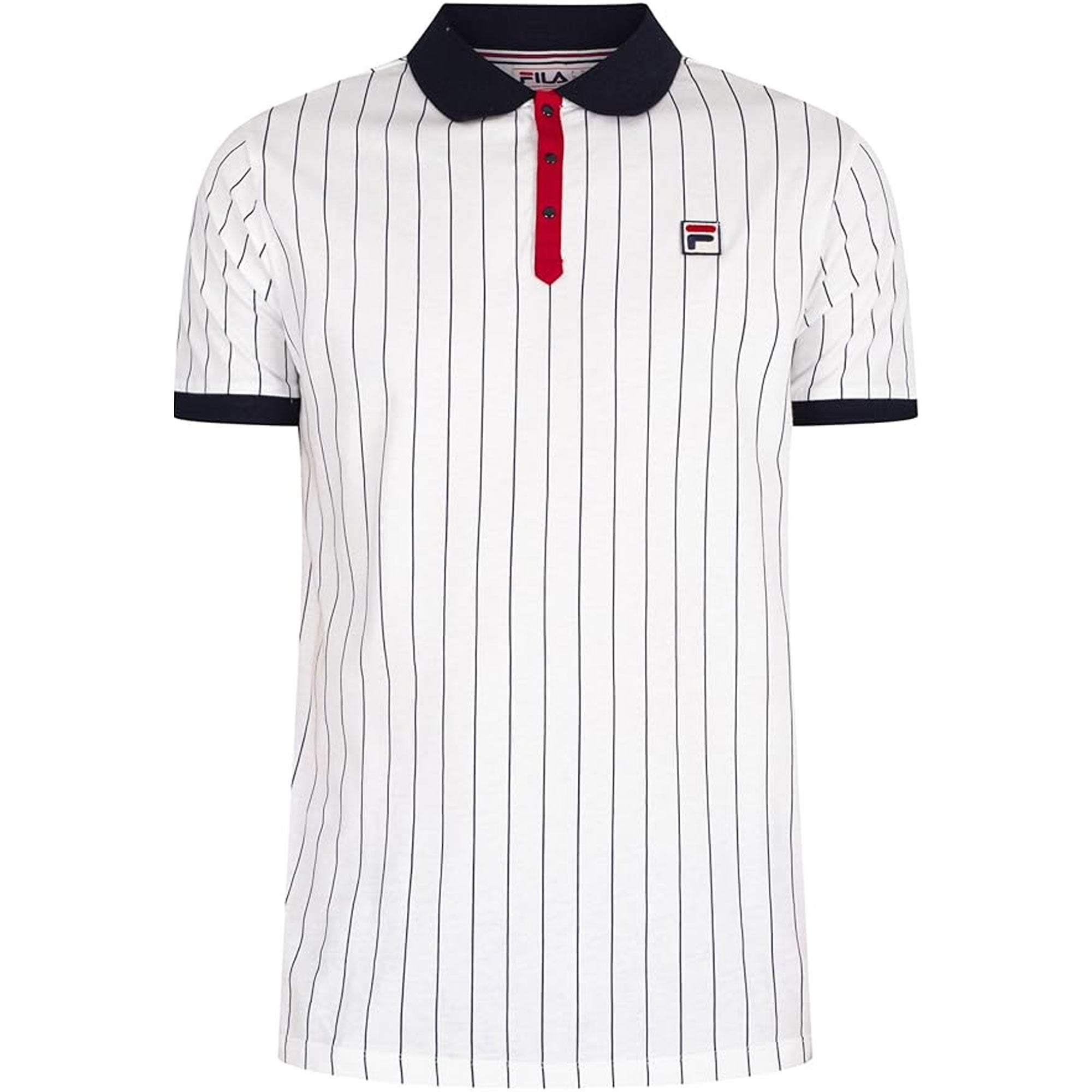 BB1 Classic Vintage Striped Polo Shirt - White