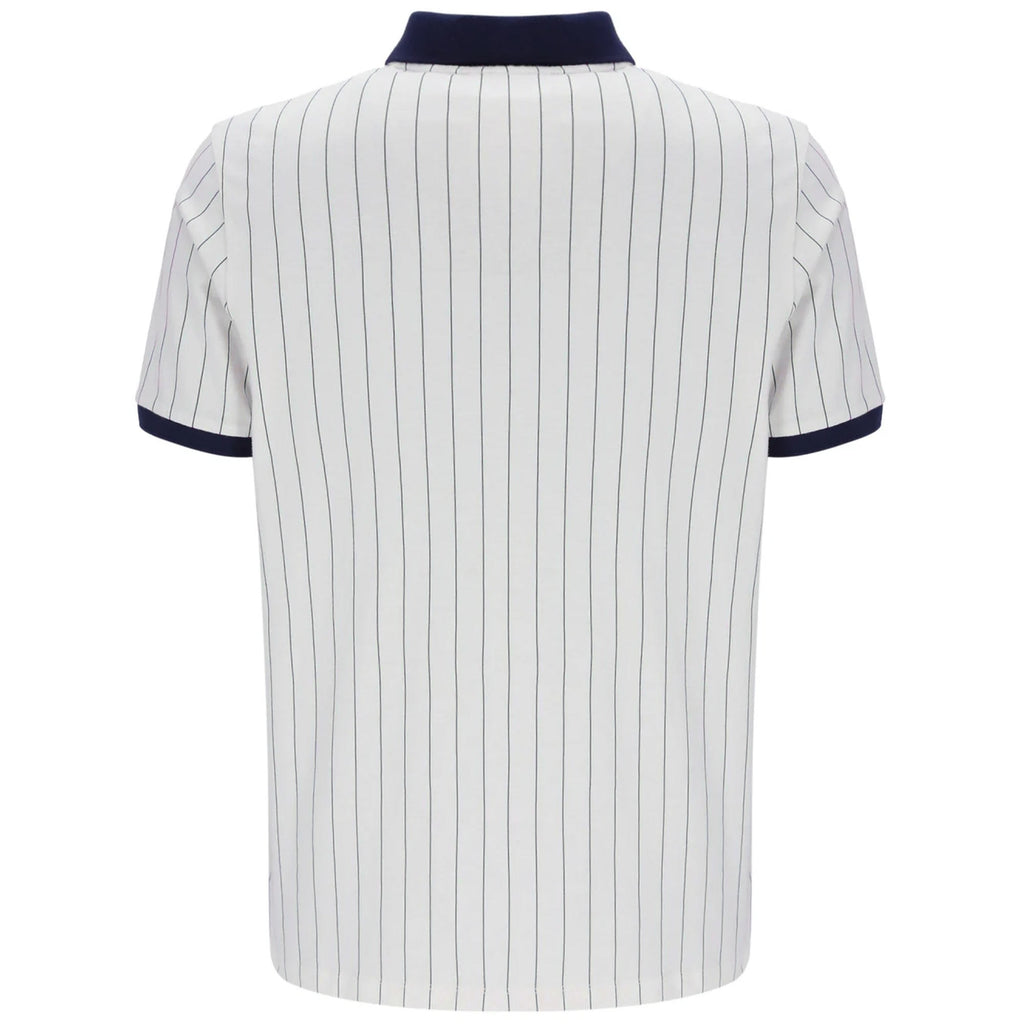 BB1 Classic Vintage Striped Polo Shirt - White