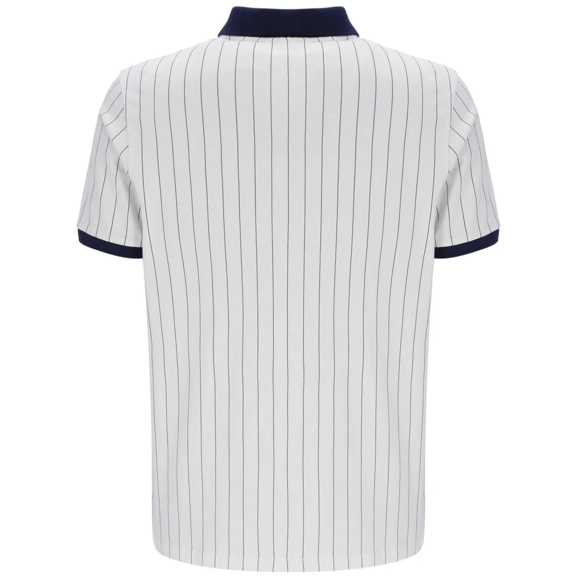 BB1 Classic Vintage Striped Polo Shirt - White