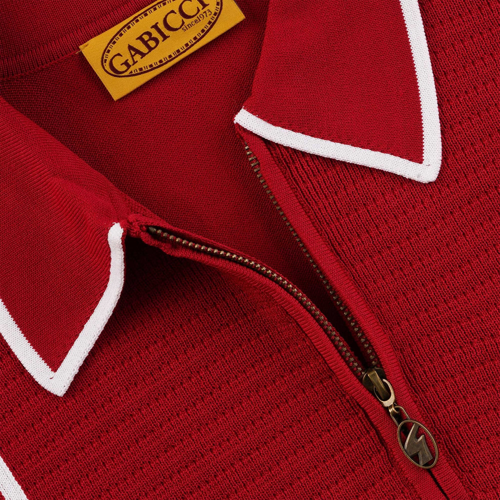 Gabicci Vintage Alfeo Polo Shirt - Cherry