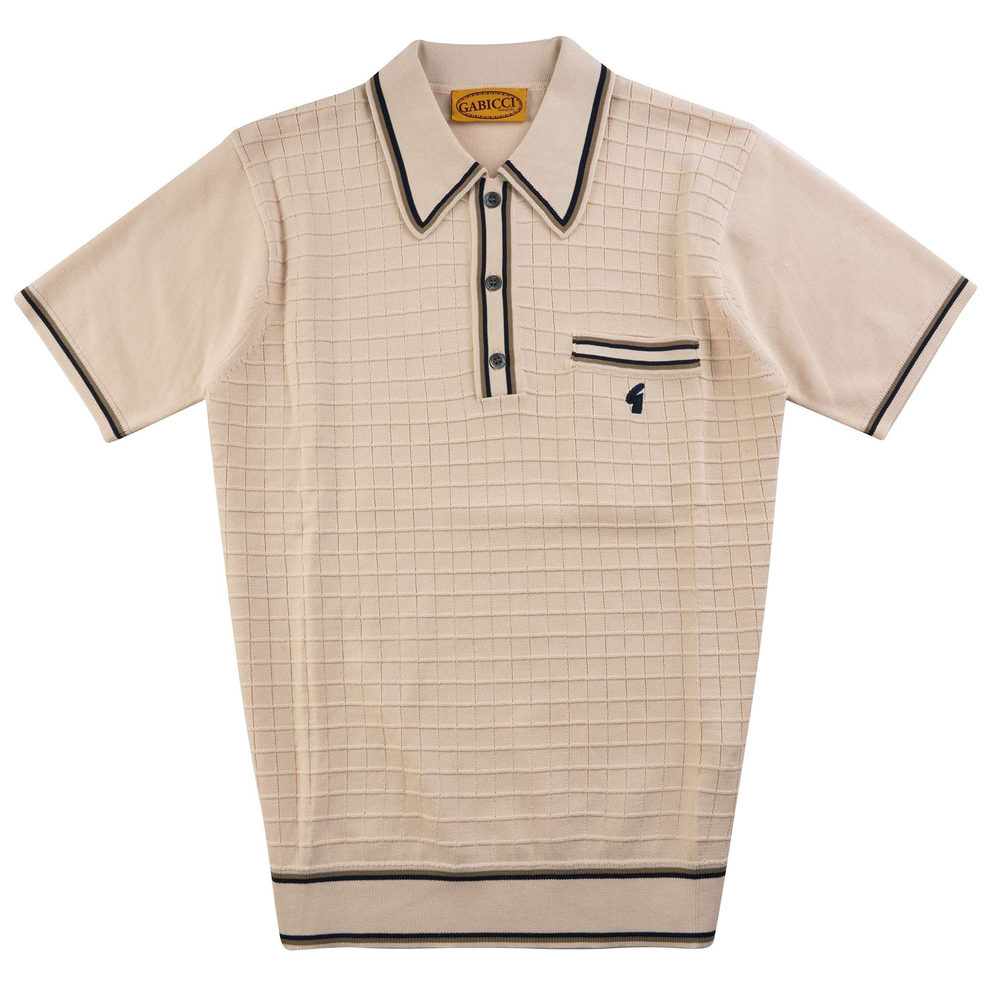 Gabicci Vintage Dario Polo Shirt - Cream