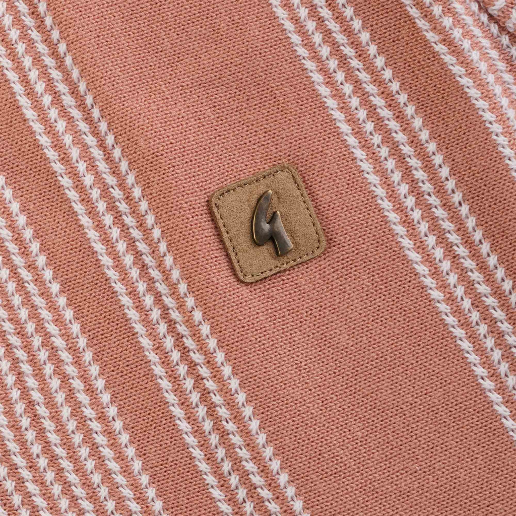 Gabicci Vintage Dante Knitted Polo Shirt - Peach