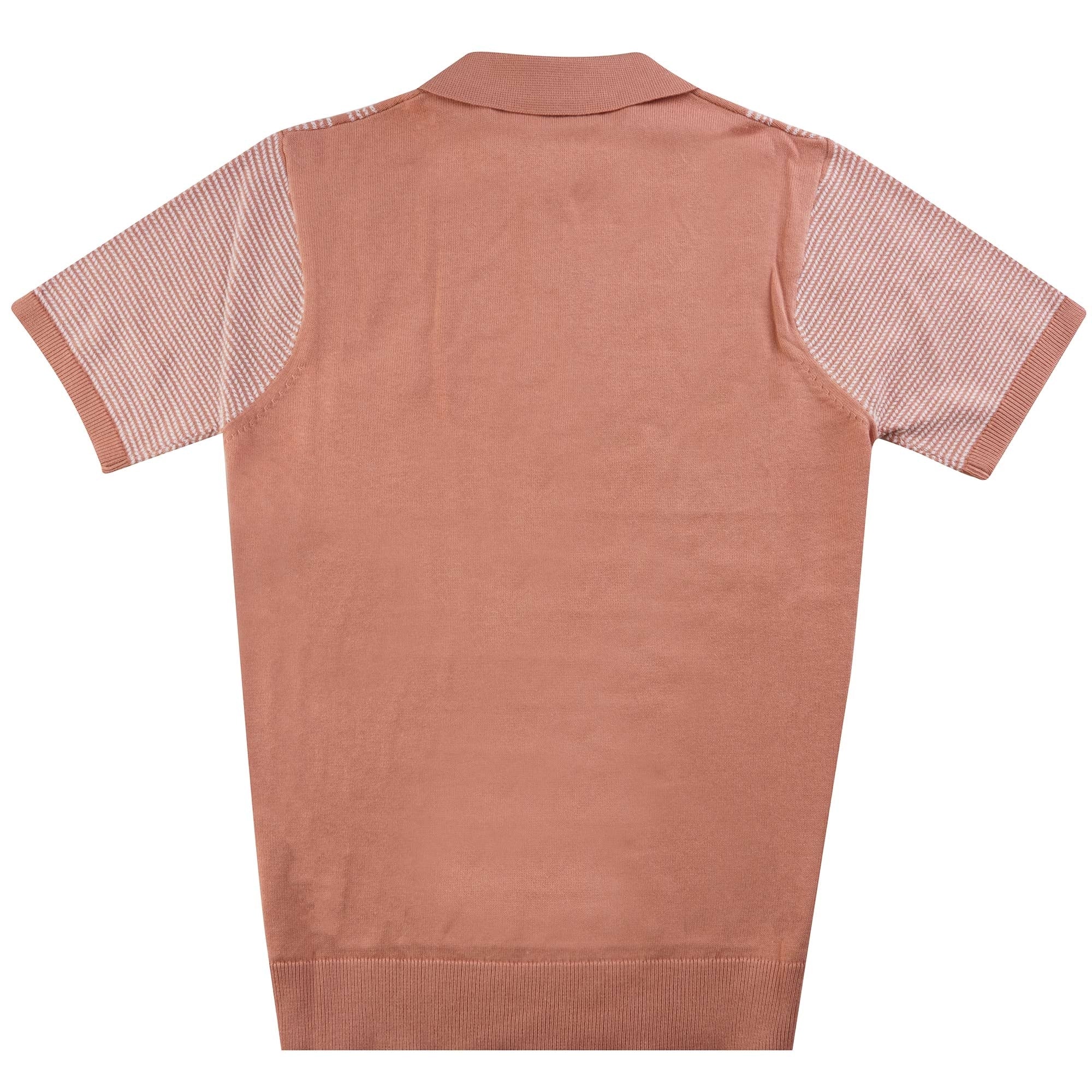 Gabicci Vintage Dante Knitted Polo Shirt - Peach