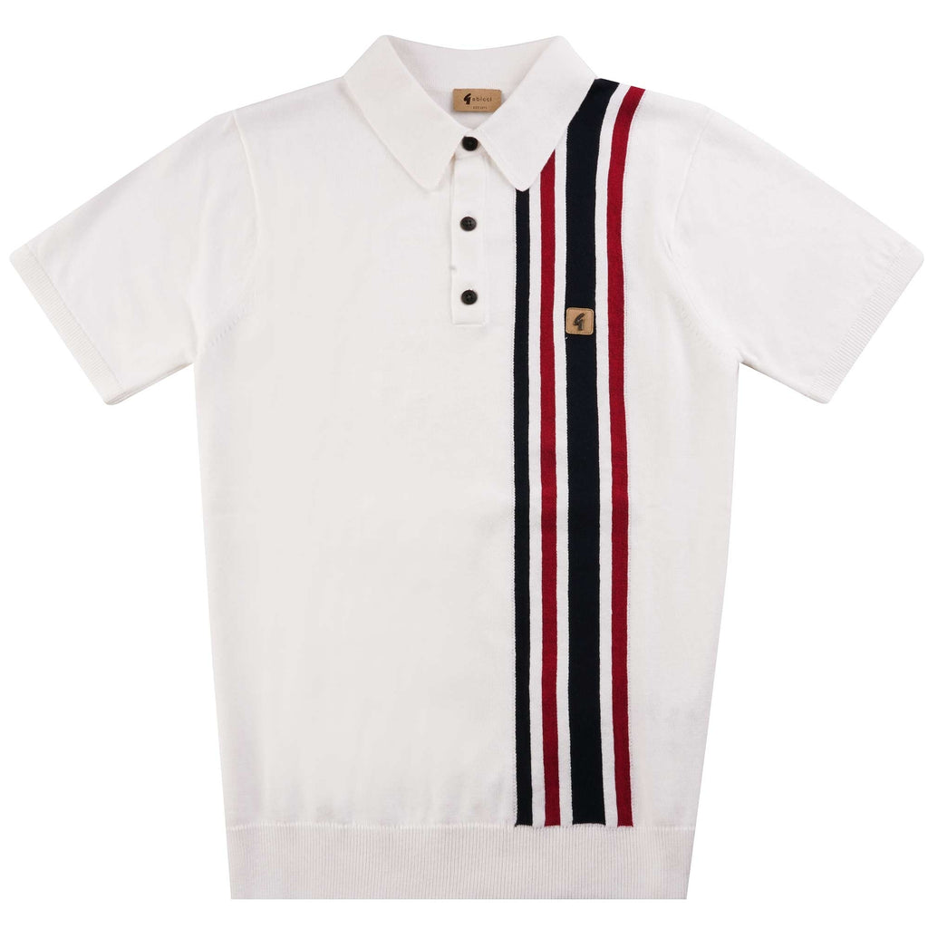 Gabicci Vintage Soda Polo Shirt - White