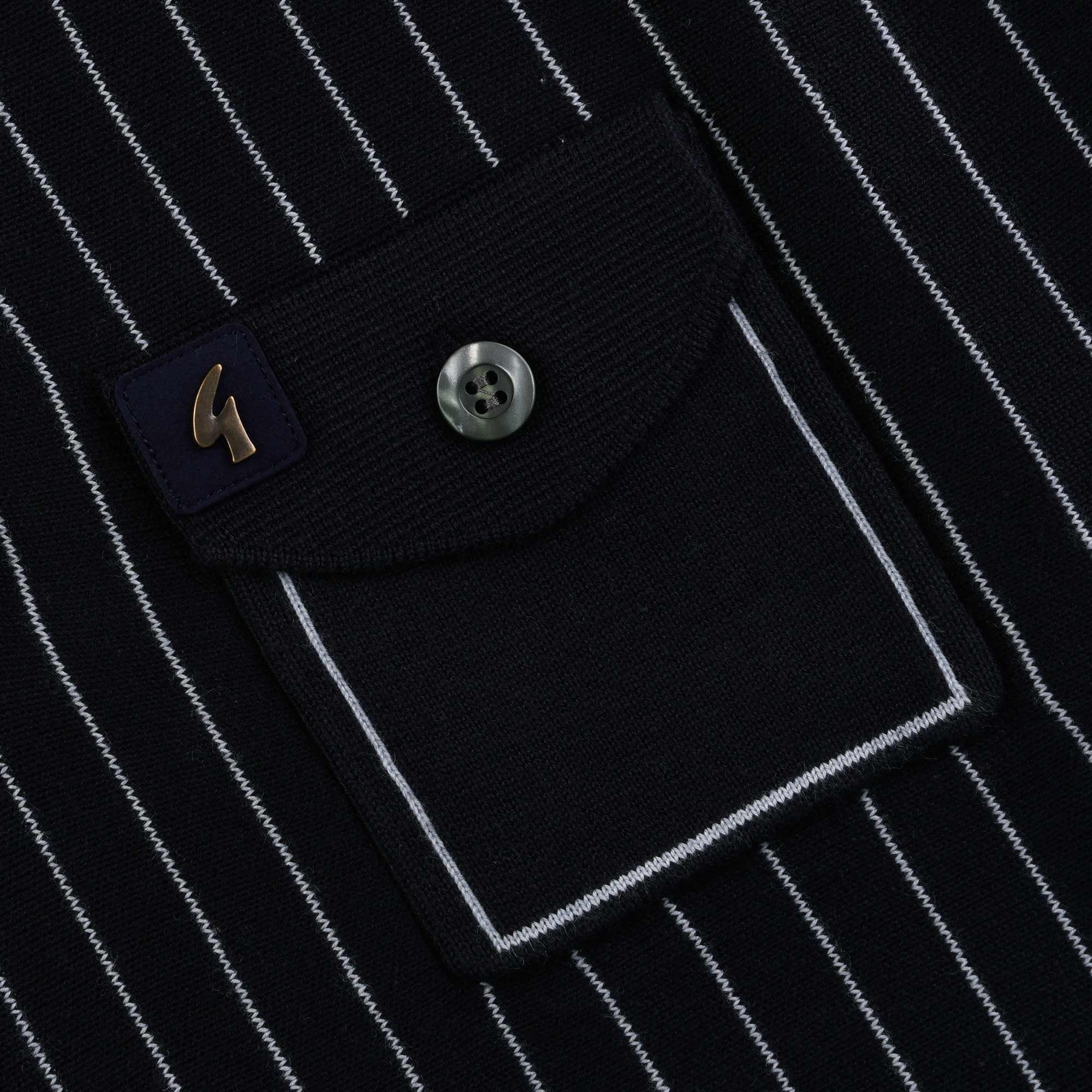 Gabicci Vintage Danny Knitted Polo Shirt - Navy