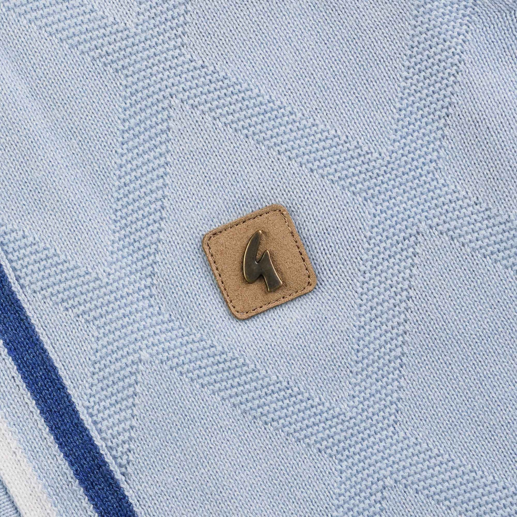 Gabicci Vintage Ross Knitted Polo Shirt - Azure