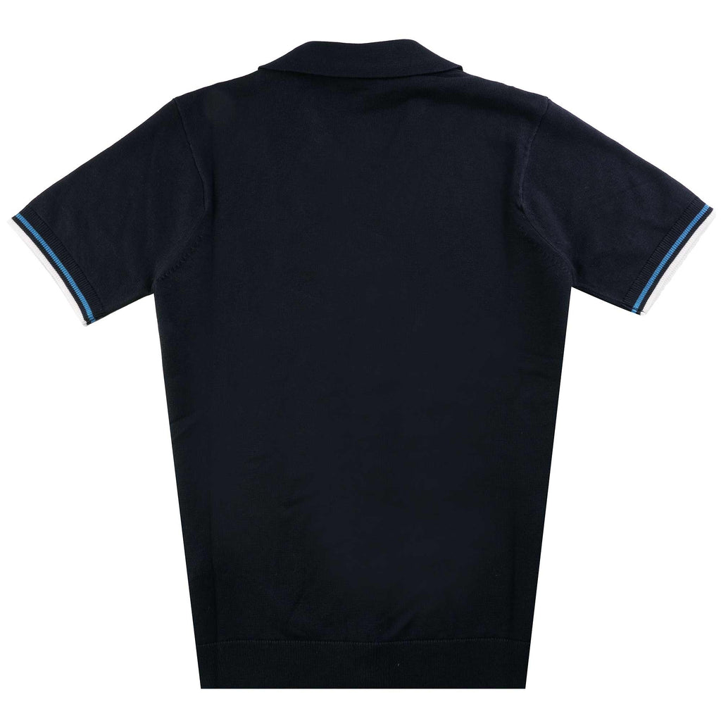 Gabicci Vintage Ross Knitted Polo Shirt - Navy