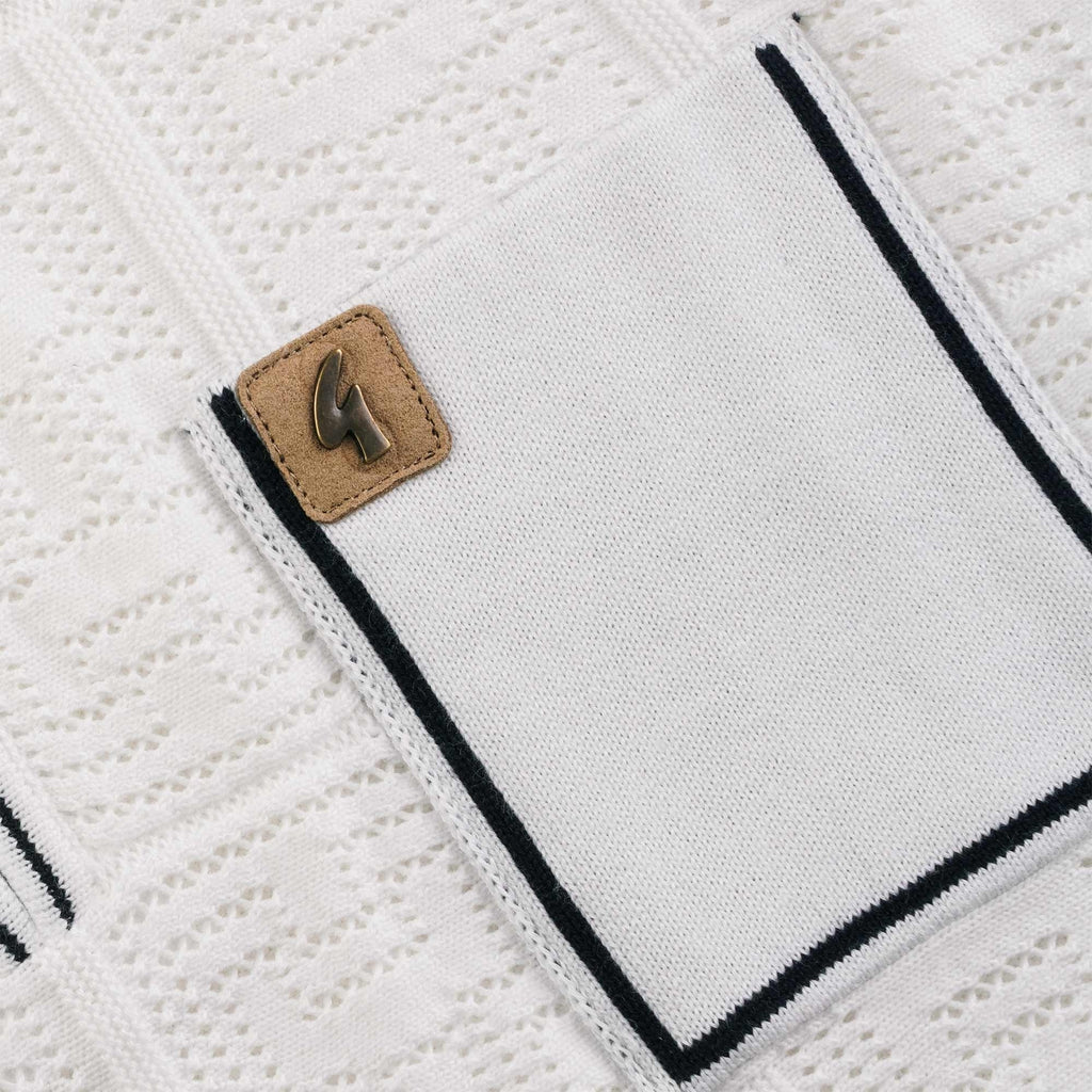 Gabicci Vintage Marr Knitted Polo Shirt - White