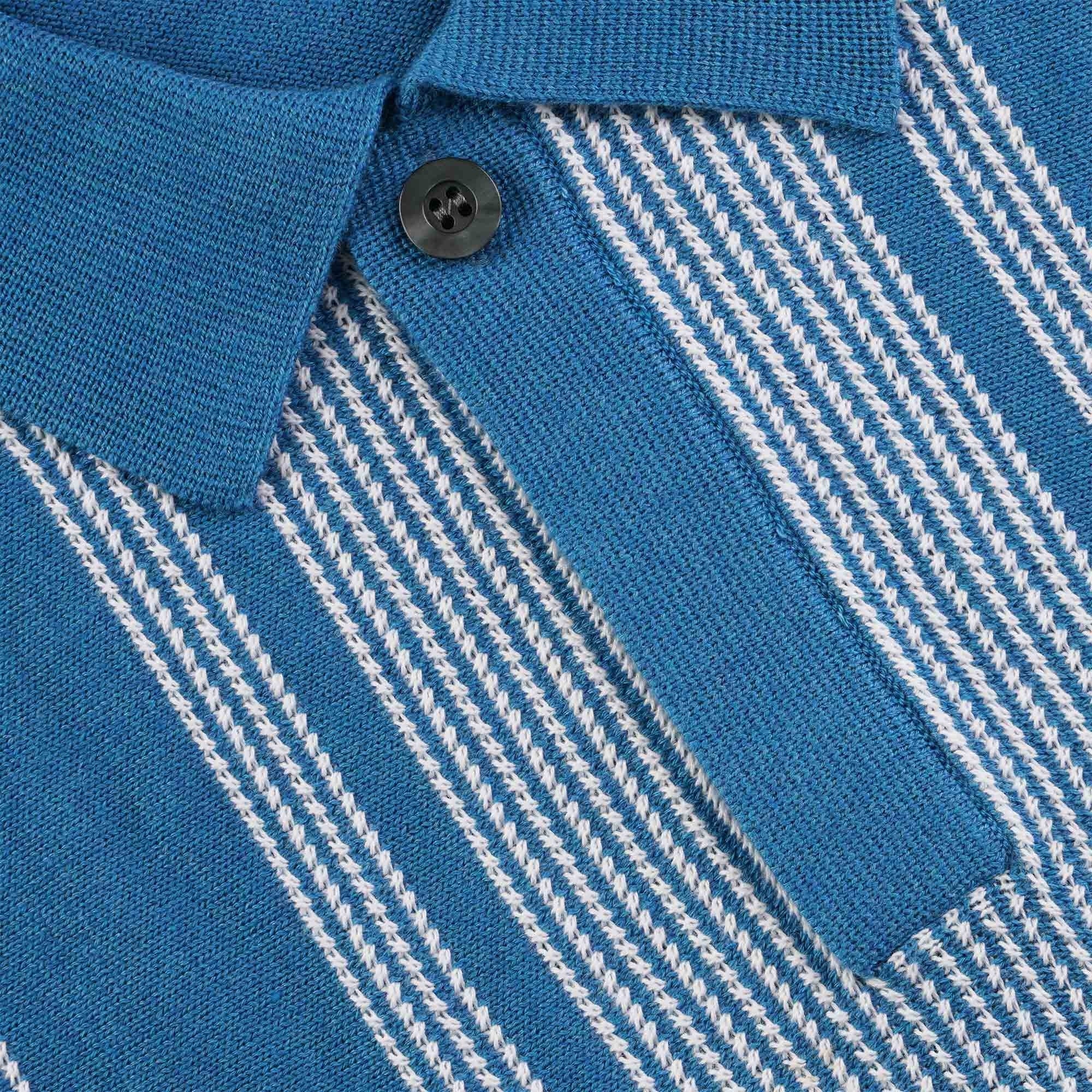 Gabicci Vintage Dante Knitted Polo Shirt - Aqua
