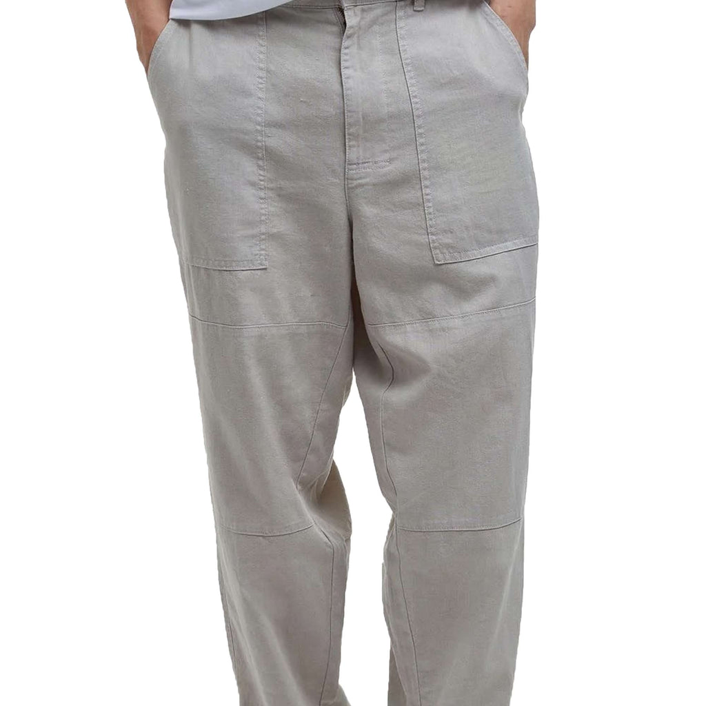 Barbour Linen-Blend Relaxed Trousers - Mist