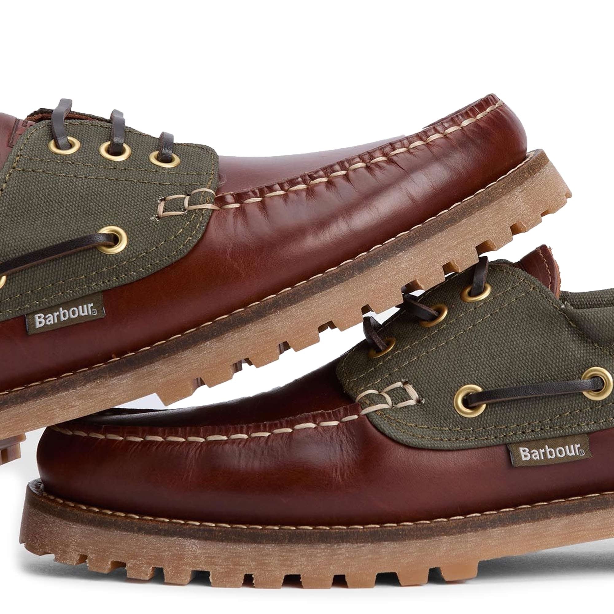 Barbour Re-Engineered Deck Boat Shoes - Mahogany