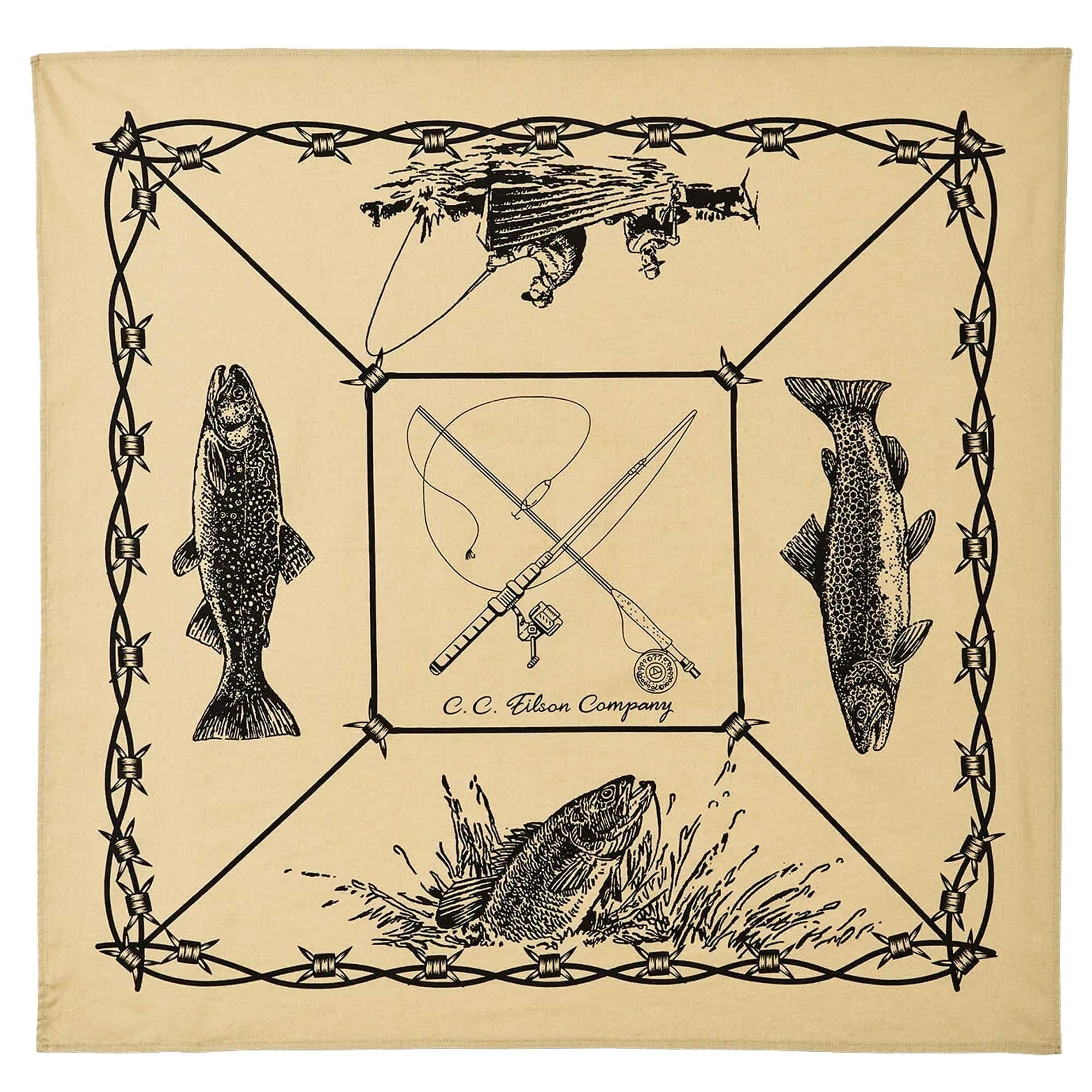 Trout Bandana - Tan