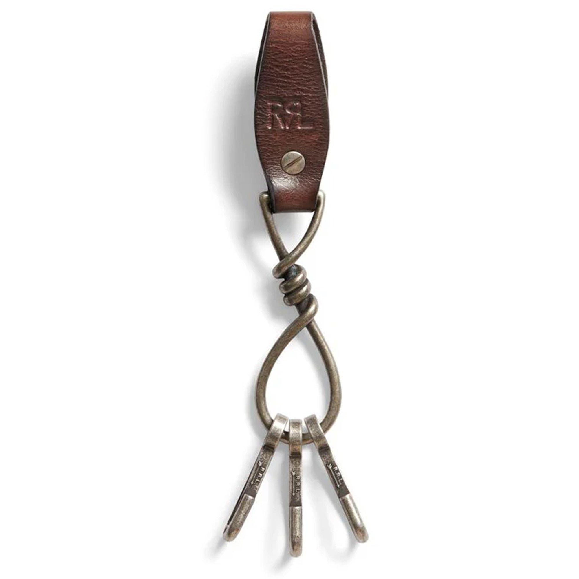 Leather Keyring - Dark Brown