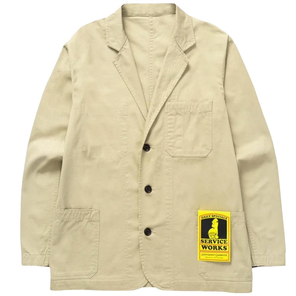 Service Works Drill Server Suit Jacket - Khaki